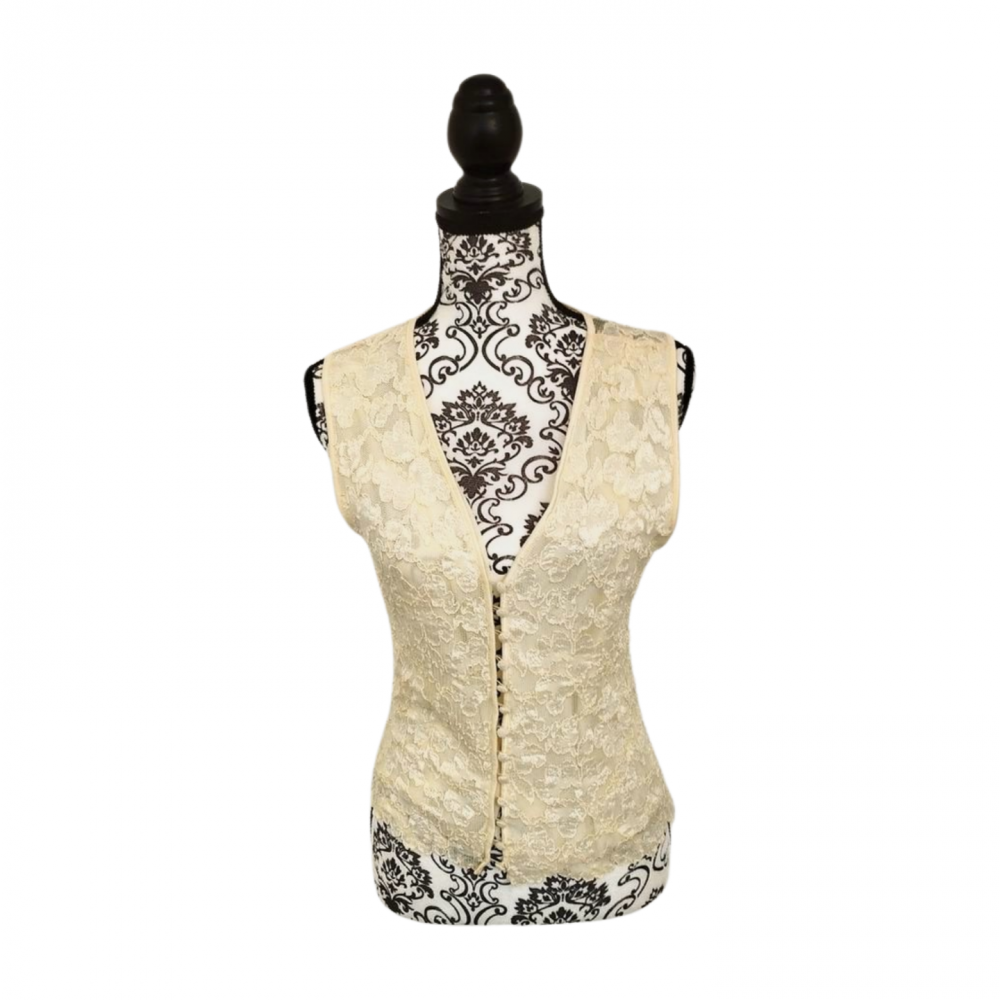Gilet dentelle sans manche - M/L - Michéle Bohbot