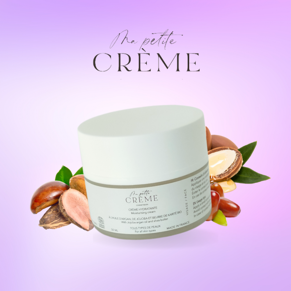 Crème hydratante visage à huile d'argan - Ma petite crème