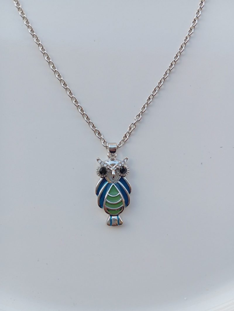 Collier hibou acier inoxydable Atelier de Famille
