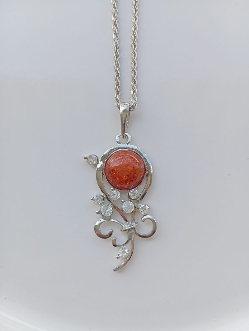 Collier pierre de soleil acier inoxydable