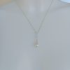 Collier perle et strass acier inoxydable – Image 2