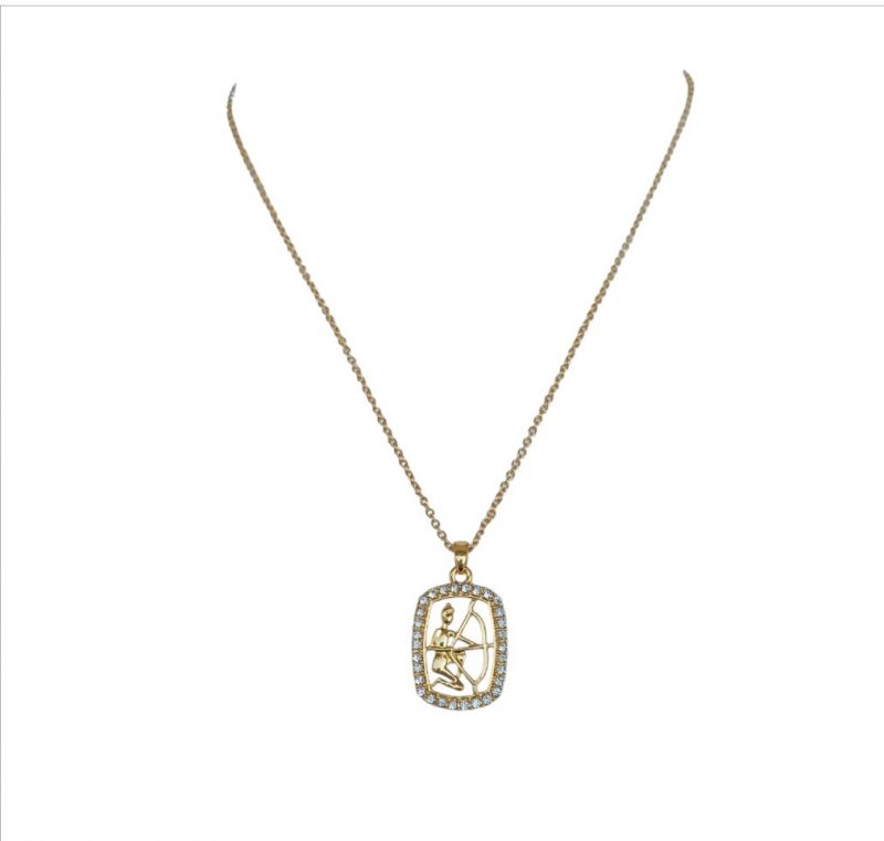 Collier sagittaire en acier inoxydable