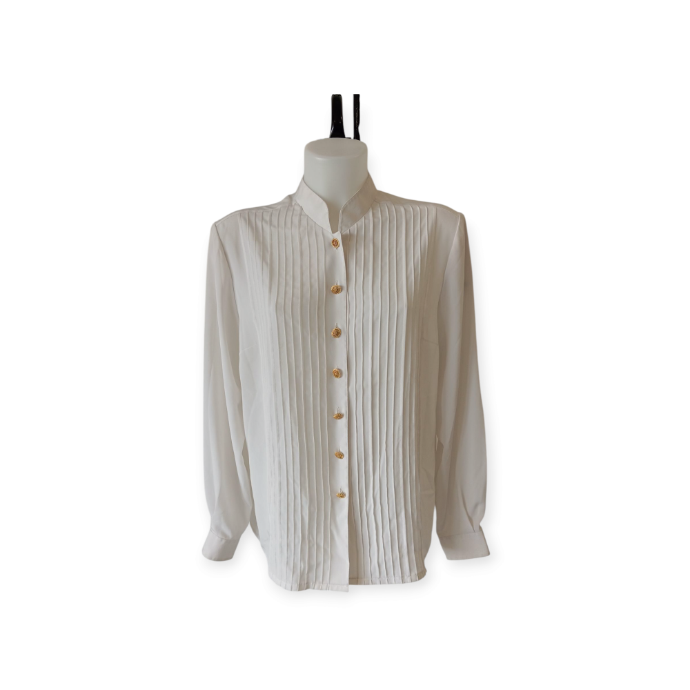 Chemisier plissé blanc - Varouj - taille 40