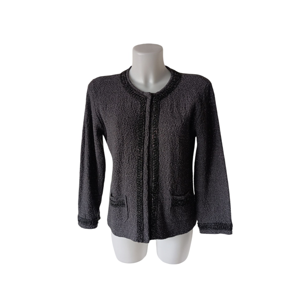Gilet ajouré gris pailletée Weill Taille 38
