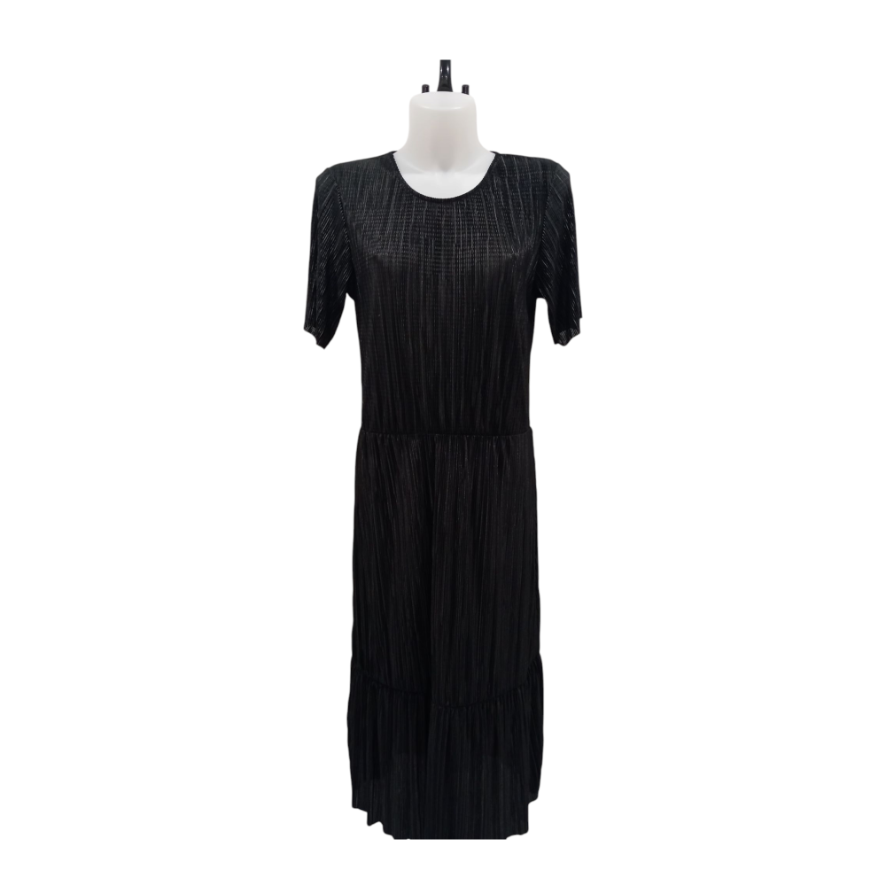 Robe plissée noire Peacocks