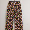 Pantalon droit marron à motif géométrique Toupy – Taille S – Image 4