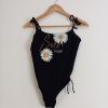 Maillot de bain noir à fleurs blanches Banana Moon – Taille 40 – Image 3