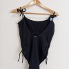 Maillot de bain noir à fleurs blanches Banana Moon – Taille 40 – Image 4